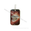 Aluminum, Stainless Steel, Iron Metal Kids Club Dog Tag With Epoxy And Nickel Color Ball Chain